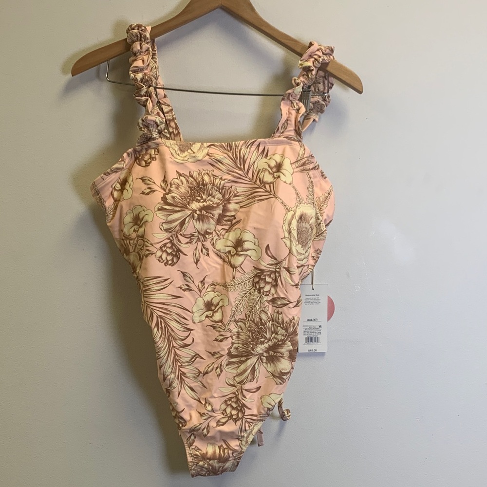 Agua Bendita Pink Floral One-Piece Swimsuit